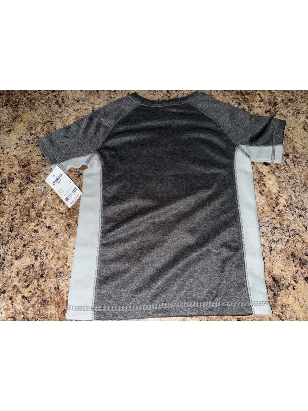 NWT Size 4 Oshkosh Touch Down Football Athletic Green Gray Tee Shirt
